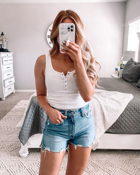 Cute American Eagle Outfits, Basic Outfits Summer, Tank Top Outfit, American Eagle Outfits, Tank Outfit, Tank Top Outfits, Top Outfit, Summer Tank, Summer Tank Tops