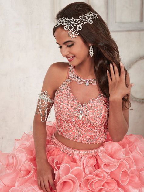 Peach quinceanera dresses