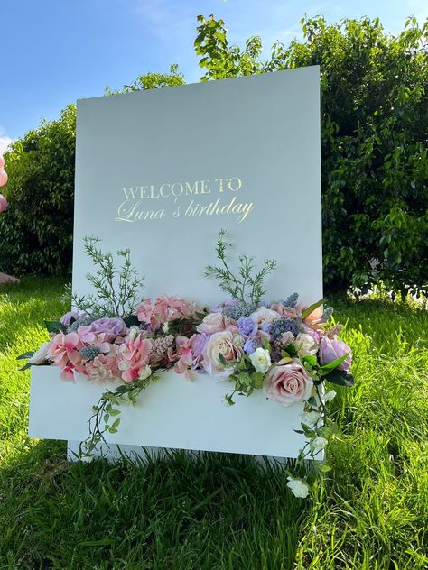 Flower Box Welcome Sign, Wedding Welcome Sign With Flower Box, Floral box,Elegant Wedding Display, Custom Flower Box.( Flowers not included). H 800mm x W 600mm #Flower #Elevating #HomeStyle #Floral #Garden #InteriorInspo #Ideas #Events #Creativity #Bar #DecorTips #with Bloom Box Flowers, Flower Box Flowers, Flower Box Welcome Sign, Flower Welcome Sign, Bridal Shower Signage, Catering Decor, Floral Welcome Sign, Welcome Flowers, Flower Sign