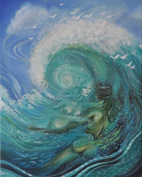 Ruled By Mercury Aesthetic, Psy Art, Energy Art, Spiritual Artwork, Feminine Art, Ap Art, Dessin Adorable, Visionary Art, Mermaid Art