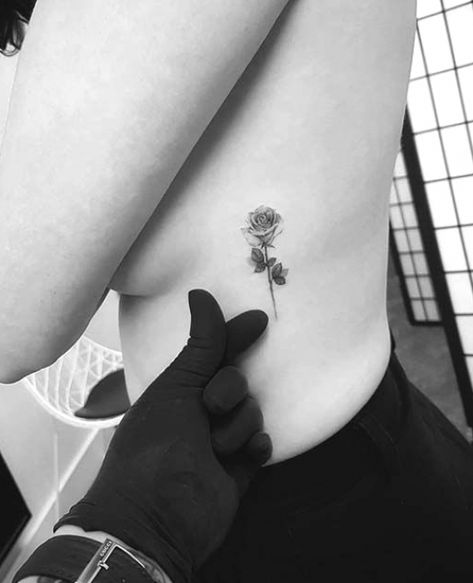 Rib Cage Tattoo Ideas, Cage Tattoo Ideas, Rose Rib Tattoos, Rib Cage Tattoo, Cage Tattoo, Side Hip Tattoos, Cage Tattoos, Private Tattoos, Ribcage Tattoo