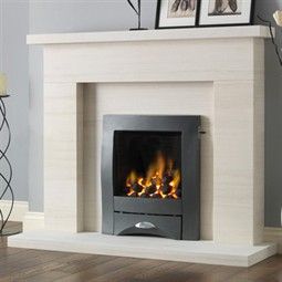 Pureglow Drayton Limestone Fireplace Suite with Gas Fire Fireplace Paint, Limestone Fireplace Surround, Electric Fireplace Suites, Fire Surrounds, Clean Fireplace, Fireplace Suites, Wooden Fireplace, White Lounge, Limestone Fireplace