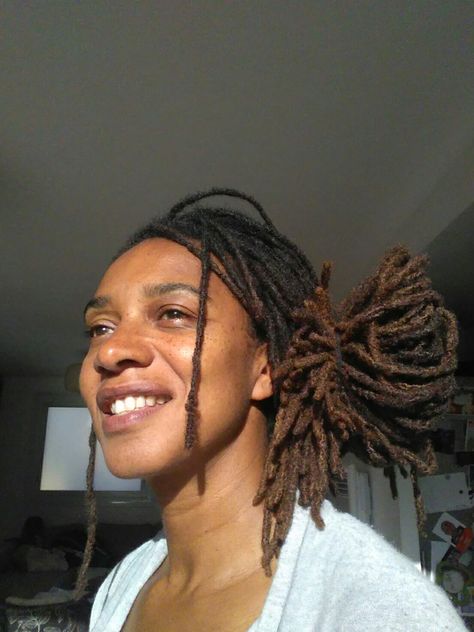 2 colors locs #dyedlocs #naturalocs #dreadlocs #dreadlocks #dread #locs Colors Locs, Loc Appreciation, Women With Dreadlocks, Loc Goals, Thick Locs, Long Locs, Loc Journey, Female Face, Dreadlock Hairstyles