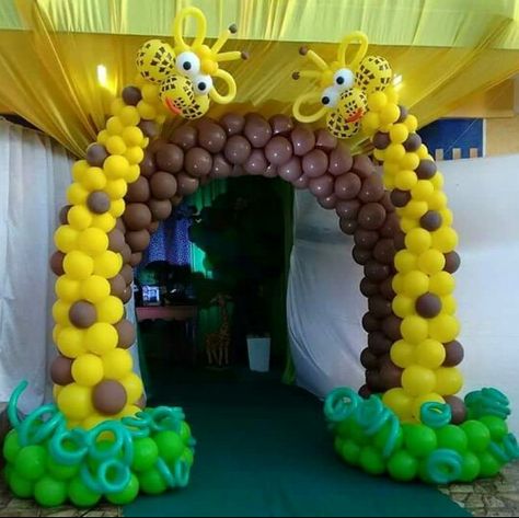 Jungle Balloons, Jungle Thema, Jungle Decorations, Deco Ballon, Jungle Theme Birthday, Jungle Birthday Party, Safari Theme Party, Safari Birthday Party, Baby Boy 1st Birthday