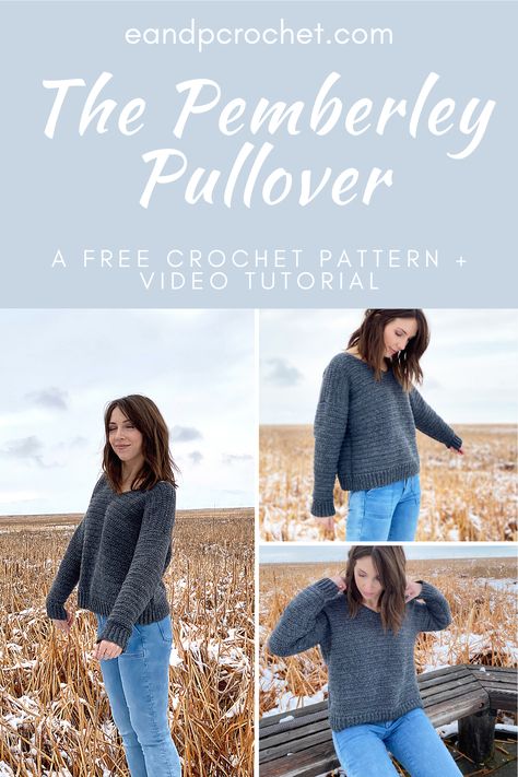 Premier Puzzle Yarn Crochet Patterns, Super Fine Yarn Crochet Pattern Free, Crochet Pullover Pattern Free, Easy Crochet Sweater Pattern Free, Oversized Crochet Sweater Pattern, Crochet Sweater Free Pattern, Crochet Pullover Sweater, Crochet Pullover Pattern, Sweater Designs