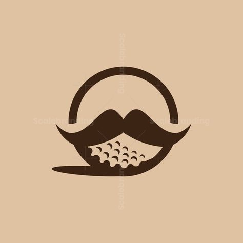 Mustache Golf Logo is a simple modern logo that combines the mustache and golf ball form Mustache Golf Logo is very suitable for use golf community and company Mustache Logo Design, Golf Logos Ideas, Golf Brand Logo, Golf Logo Design Ideas, Golf Logo Inspiration, Mustache Logo, Golf Branding, 80s Golf, Golf Logo Design