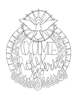 Look to Him and be Radiant: Come, Holy Spirit Pentecost Coloring Page Pentecost Coloring Page For Kids, Pentecost Activities For Kids, Holy Spirit Crafts For Kids, Pentecost Crafts For Kids, Pentecost Coloring Page, Pentecost Crafts, Pentecost Activities, Pentecost Art, Pentecost Sunday School