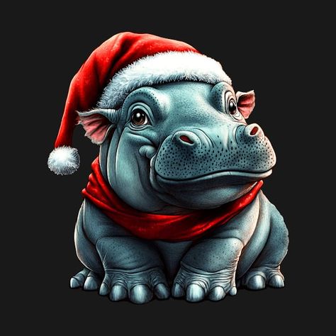 Winter Christmas classic - the hippopotamus in Ugly Christmas style creates a good mood for Christmas and a Christmassy atmosphere. Christmas Classic, Christmas Style, Hippopotamus, Christmas Fashion, Classic Christmas, Good Mood, Ugly Christmas, Winter Christmas, Santa Claus