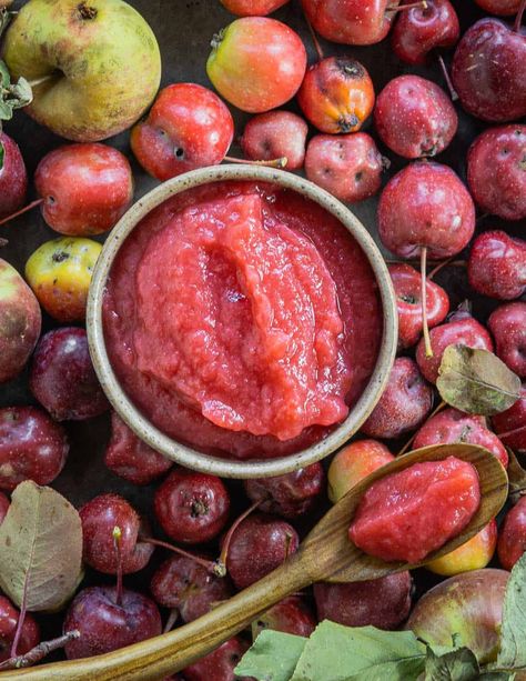 Crabapple Sauce, Crab Apple Recipes, Canned Applesauce, Canning Water, Crab Apples, Apple Recipe, Foraged Food, Yogurt And Granola, Cooked Apples