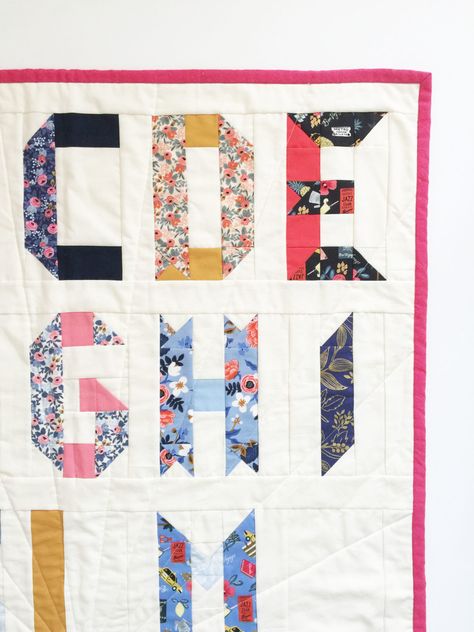 Alphabet Quilt Blocks, Alphabet Quilt Pattern, Ribbon Letters, Alphabet Patterns, Alphabet Quilt, Abc Patterns, Monogram Quilt, Quilting Board, Single Quilt