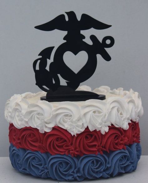 USMC cake Usmc Cake, Usmc Wedding, Marine Corps Wedding, Marine Cake, Heart Wedding Cake, Heart Wedding Cake Topper, Military Cake, Patriotic Wedding, Marine Wedding