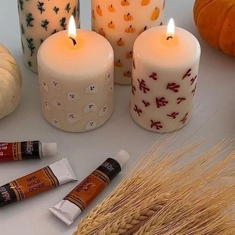 Candle Painting, Fall Date Night, Halloween Fest, Fall Dates, Painted Candles, Fall Halloween Crafts, Halloween Craft, Birthday Board, Craft Night