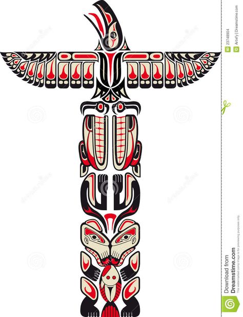 Tatouage Haida, Totem Pole Tattoo, Haida Tattoo, Arte Haida, Totem Pole Art, Totem Tattoo, Native American Totem, Native American Tattoos, Native Tattoos