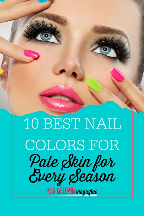 Elevate your fair skin with the best nail colors for pale skin! Expert picks for a stunning manicure that complements your pale complexion. https://missmillmag.com/best-nail-colors-for-pale-skin/ Nails For Pale Hands, Nail Colours For Pale Skin, Pale Skin Nails, Red Opi Nails, Colors For Pale Skin, Ballet Slippers Nail Polish, Navy Blue Nail Polish, Dark Green Nail Polish, Nail Colors For Pale Skin