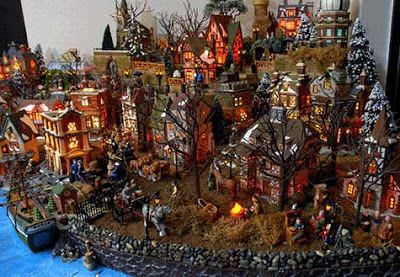 The Christmas of 1977 I was nine years old. A dear family friend, Inge, gave me a very special gift. It was a sweet yellow ceramic house th... Diy Halloween Village, Lemax Halloween Village, Lemax Halloween, Dept 56 Halloween, Department 56 Halloween, Halloween Village Display, Christmas Village Collections, Spooky Town, Christmas Place