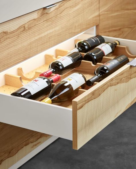 Wine Organization, Wine Bottle Storage, Drawer System, Cabinetry Hardware, Drawer Organization, Wine Rack Storage, Drawer Inserts, White Drawers, Drawer Hardware