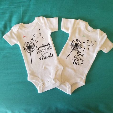 Twin Onesies® Twin Outfits Twin Baby TShirts Twins Baby | Etsy Twin Tshirts, Boy Onsies, Gender Neutral Outfits, Twin Baby Clothes, Twin Onesies, Twin Baby Gifts, Twins Baby, Twin Outfits, Gift For Parents