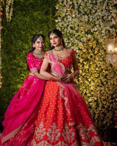 20+ Prettiest Anushree Reddy Lehengas We Spotted On Real Brides! | WedMeGood Pink Bridal Lehenga, Designer Bridal Lehenga Choli, Lehenga Saree Design, Simple Lehenga, Anushree Reddy, Half Saree Lehenga, Indian Outfits Lehenga, Lehenga Designs Simple, Bridal Lehenga Collection