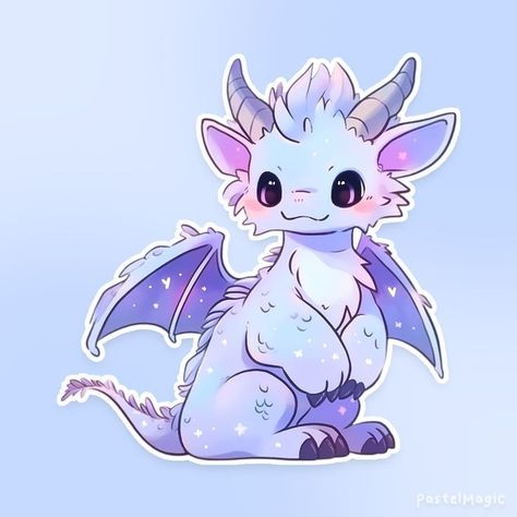 Baby Dragon Art, Chibi Dragon, Cute Dragon Drawing, Dragon Cat, Dragon Illustration, Cute Fantasy Creatures, Cute Animal Drawings Kawaii, Creature Drawings, Cute Pastel