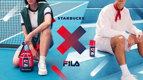 Brand New: Save Fila as Collab_Final.sbux Asian Store, Technology Life, Asian Market, Brand Partnership, Tennis Match, Marketing Consultant, Consumer Products, Sporty Chic, Packaging Design Inspiration