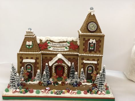 Gingerbread Train Station, Solvang Bakery, Cookies Art, Gingerbread Train, Gingerbread Village, Sweet Cookies, Gingerbread Houses, Cookie Art, Christmas Village