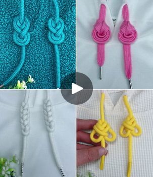 840K views · 10K reactions | Easy Tricks to Tie Hoodie Strings for Beginners | How To Tie Hoodie Strings - Tutorial For Knots :) | By Simple Crafts | Facebook Knots For Sweatshirt Ties, Drawstring Hoodie Knots, Tying Strings On Hoodies, Tie Hoodie Strings Tutorial, Sweatshirt Strings Ideas, Hoodie Knots Diy Step By Step, Hoodie Cord Knots, Cute Ways To Tie Hoodie Strings, How To Tie Hoodie Strings Step By Step