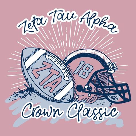 Powderpuff Shirts Design Football, Zeta Philanthropy Events, Game Day Banner Sorority, Football Sorority Banner, Sorority Football Shirts, Powderpuff Shirts Design, Powder Puff Football Shirts, Sorority Shirts Designs Ideas, College Banners