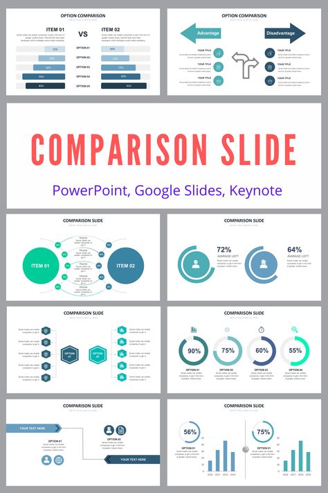 $3.99 . Comparison slides for business presentation - compatible in PowerPoint, Google Slides, and Keynote. Ready animated slides, easy to edit. #Comparison #Slides #PowerPoint #Keynote #GoogleSlides #Design #Template Comparison Slide Powerpoint, Comparison Design Graphics, Powerpoint Table Design, Comparison Chart Design, Operations Coordinator, Comparison Design, Dashboard Design Template, Powerpoint Examples, Ppt Template Design