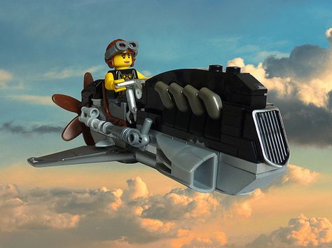 Bike Anime, Sky Bike, Lego Steampunk, Lego Plane, Sci Fi Rpg, Lego Spaceship, Lego Ship, Lego Mecha, Lego Space