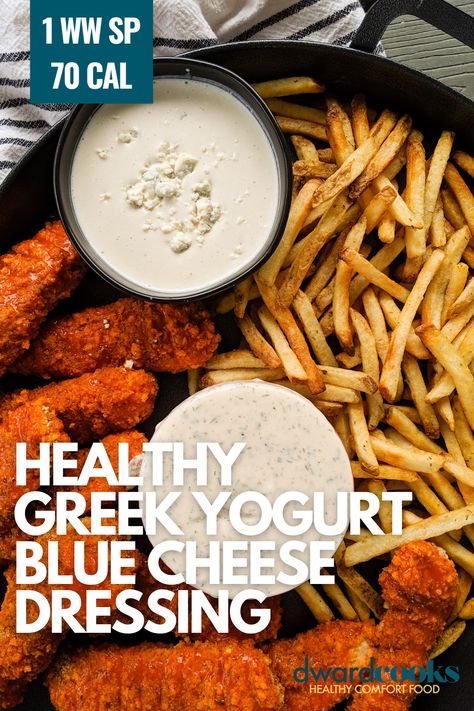 Greek Yogurt Dressing Recipes, Blue Cheese Vinaigrette, Blue Cheese Dressing Recipe, Cheese Salad Dressing, Ww Dinner, Blue Cheese Recipes, Greek Yogurt Dressing, Homemade Greek Yogurt, Blue Cheese Salad