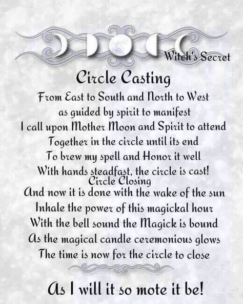 Casting a circle Opening And Closing A Circle, Casting A Circle, Circle Casting, Circle Cast, Witchcraft Stuff, Witchcraft 101, Witch Life, Witchcraft Spells For Beginners, Witchy Tips