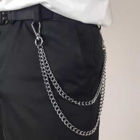 Keychains For Men, Chain Jeans, Chain Pants, Skull Belt, Jeans Chain, Pant Chains, Hip Hop Pants, Mens Keychains, Rave Outfit