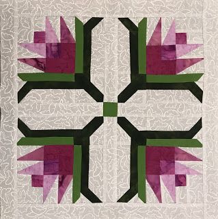 Quiltessa: Patchwork palette: Those blooming buds, 12 blocks piecing finished Thistle Quilt, Patchwork Hexagonal, Pieced Quilt Patterns, Free Paper Piecing Patterns, Flower Quilt Patterns, Paper Pieced Quilt Patterns, Rose Patch, Farm Quilt, Foundation Paper Piecing Patterns