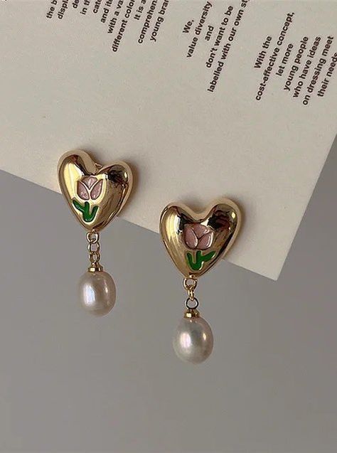 𝒇. on Twitter: "Tulip pearl earring https://t.co/Zy8BZlQKuT" / Twitter Pearl Earring, Choker Style, Girly Jewelry, Accessories Rings, Cute Earrings, Cute Jewelry, Real Gold, Product Information, 925 Silver