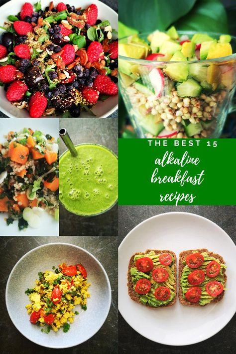 A list of the best 15 alkaline breakfast recipes for you to choose from. The best way to start your day! Raw, cooked, sweet, savory, all plant based. #alkalinediet #glutenfreebreakfastrecipes #plantbasedweightloss Vegetarian Alkaline Recipes, Best Alkaline Recipes, Easy Alkaline Dinner Recipes, Alkaline Slow Cooker Recipes, Alkaline Diet Breakfast Ideas, Plant Based Alkaline, Dr Sebi Food List Recipes, Alcaline Food Recipes, Alkaline Dr Sebi Recipes