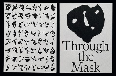 Divided into three parts – a look book, publication and scarf – the Swiss graphic designer turns a critical lens on the notion of masks. Ink Graphic Design, Clever Graphic Design, Swiss Book Design, Skin Graphic Design, Language Graphic Design, Mask Graphic Design, Graphic Design Sketchbook, Typography Logos, Graphic Scarf