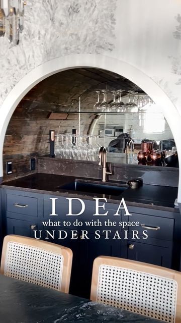 Wet Bar Under Stairs, Under Stair Bar, Under The Stairs Bar, Under Stairs Bar, Diy Bar Shelf Ideas, Diy Bar Shelves, Bar Shelf Ideas, Bar Under Stairs, Space Under Stairs