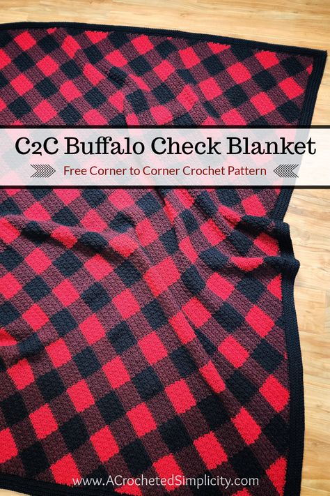 C2c Crochet Baby Blanket Pattern, Crochet Buffalo, Buffalo Plaid Nursery, Crochet Corner To Corner, Crochet Colorwork, C2c Patterns, Corner To Corner Crochet Pattern, Buffalo Plaid Blanket, Blankets Crochet