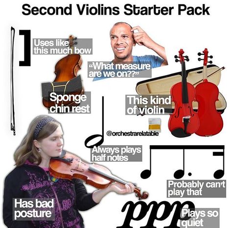 Violin Jokes, Orchestra Problems, Orchestra Jokes, Violin Memes, Orchestra Humor, Musician Memes, Musician Jokes, Viola Music, Twoset Violin