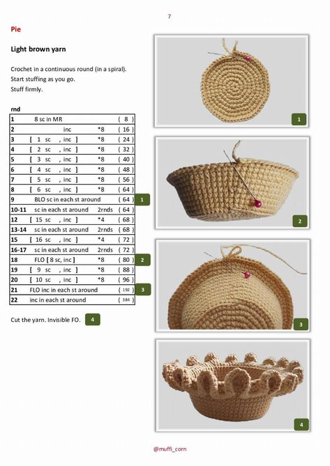 pumpkin pie crochet pattern Crochet Pie Patterns, Crochet Pie Purse, Pumpkin Pie Crochet, Pie Crochet Pattern, Crochet Pie, Pie Crochet, Hearts Crochet, Pie Shell, Crochet Food