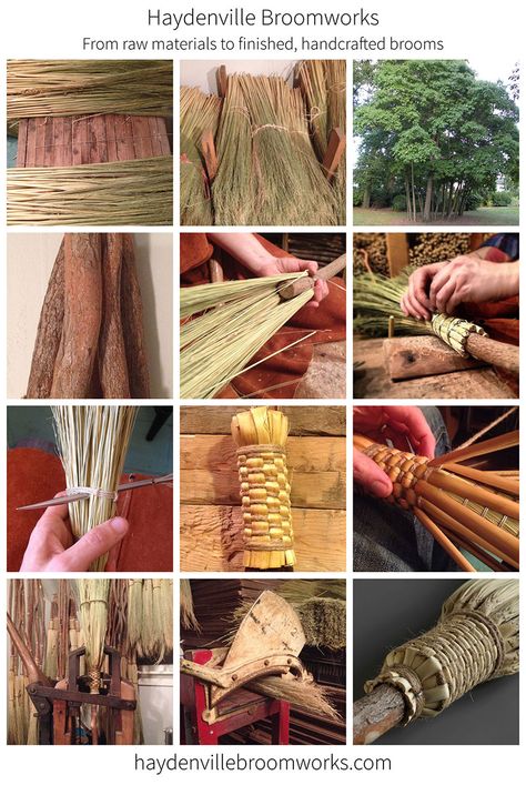 Learn about our broom making process: http://haydenvillebroomworks.com/broom-making-process Making Brooms, Broom Making, Handmade Broom, Simple Diy Home Decor, Broom Corn, Home Decor Entryway, Entryway Makeover, Wiccan Crafts, Pagan Crafts