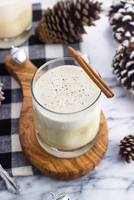 Cooked Eggnog Recipe, Coconut Rum Cocktails, Cooked Egg Nog, Eggnog Recipe Homemade, Coquito Recipe, Homemade Eggnog, Holiday Drink, Eggnog Recipe, Egg Nog