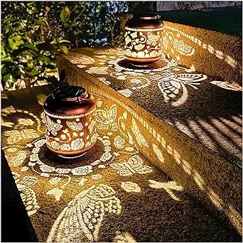 2 Pack Butterfly Outdoor Solar Hanging Lanterns Waterproof LED Solar Lights Metal Decorative Lanterns for Garden, Patio, Courtyard, Backyard, Yard Decor Unique Hummingbird Gifts for Women Gardening Solar Lanterns Outdoor, Solar Hanging Lanterns, Hanging Solar Lights, Garden String Lights, Hummingbird Gifts, Solar Lantern, Led Garden Lights, Outdoor Lighting Landscape, Lawn And Landscape