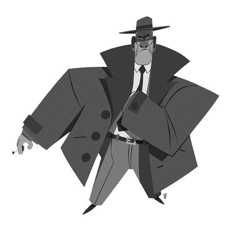 Detective on Behance Leonard Furuberg, Detective Character Design, Detective Design, Characters Design, Love Illustration, Character Design Animation, Animation Design, Visual Development, Character Design Male