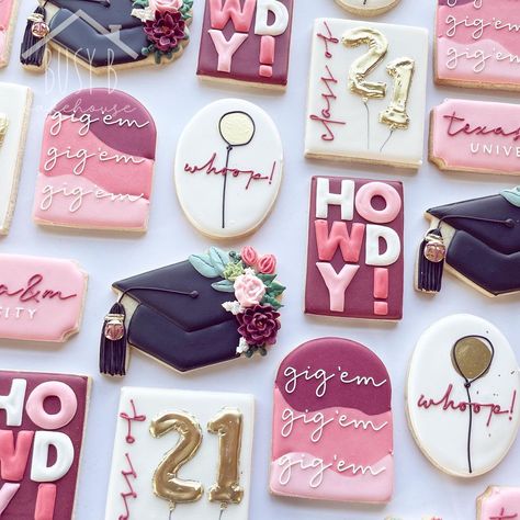 Aggie Graduation Party, Classy Birthday Party, Grad Party Theme, Classy Birthday, Nursing Graduation Pictures, Graduation Party Cake, Amazing Cookies, Cookie Bouquet, Grad Party Decorations