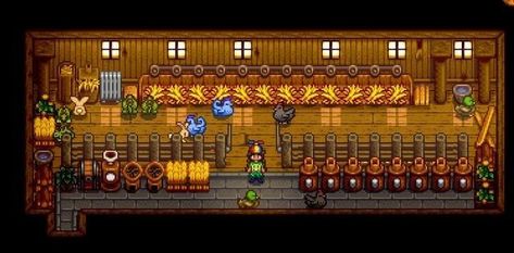 Coop Interior, Stardew Farms, Stardew Valley Layout, Stardew Valley Tips, Stardew Valley Farms, Stardew Valley Fanart, Piskel Art, Coop Design, Farm Layout