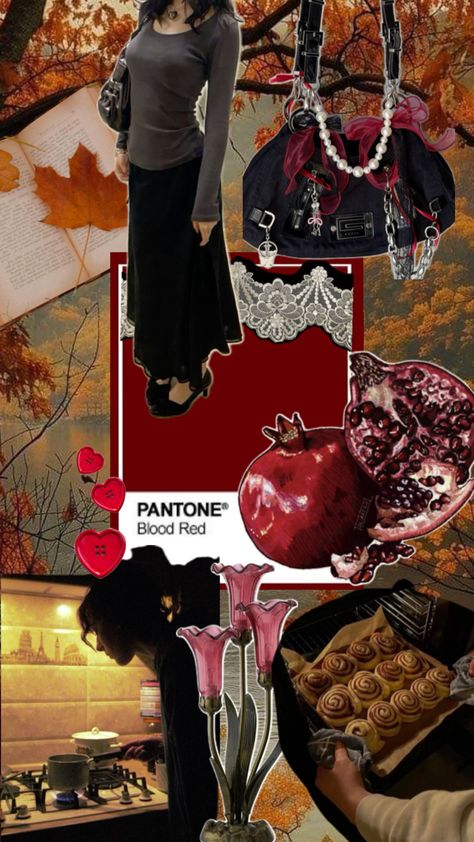 It’s the Pinterest thing. Type mood, fashion, food, and Pantone. I built the rest Blood Red, My Vibe, Red