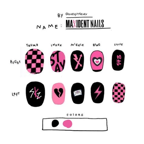 Nail Ideas Not Fake Nails, Skz Maxident Outfit Ideas, Kpop Acrylic Nails Txt, Skz Nail Art Design, Straykids Nail Ideas, K-pop Nail Ideas, Skz Nail Art Ideas, Cute Kpop Nails, Straykids Nail Art