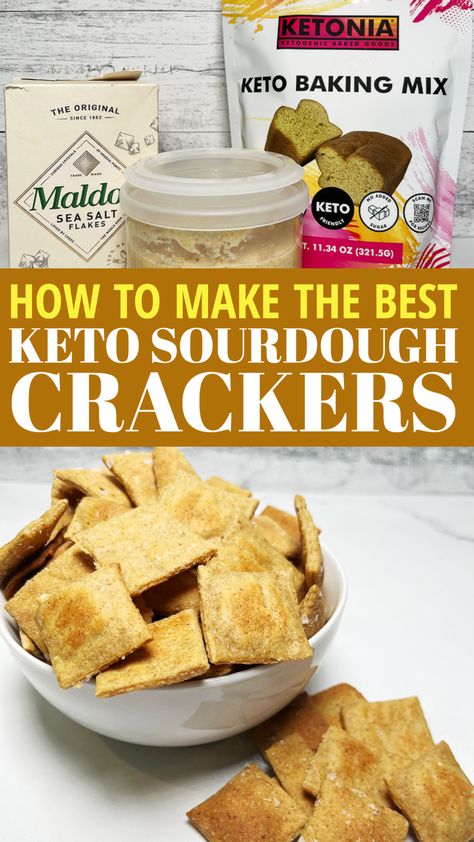 Keto Sourdough Crackers Keto Sourdough, Sourdough Crackers, Awesome Appetizers, Keto Side, Pasta Roller, Biscuit Recipes, Za Atar, Keto Snack, Gourmet Treats