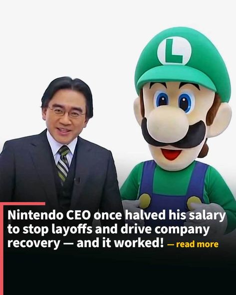 Former Nintendo CEO Satoru Iwata's salary sacrifice rescued Nintendo from failure, demonstrating the power of effective management. Satoru Iwata, Effective Management, Employee Morale, Rebuilding Trust, Team Success, Effective Leadership, Feel Good Stories, Harvard Business School, Executive Coaching